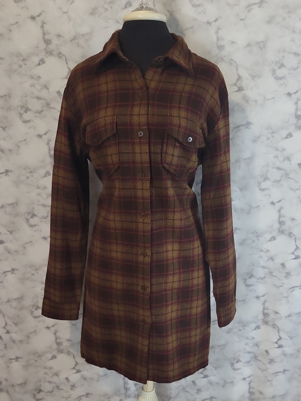 Vintage Wool Blend Dress Shirt